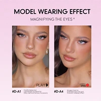 GROINNEYA False Lashes Cat Lashes Fluffy 3D Mink Lashes Wispy Volume Natural Lightweight Invisible Band Reusable Fake Lashes 4