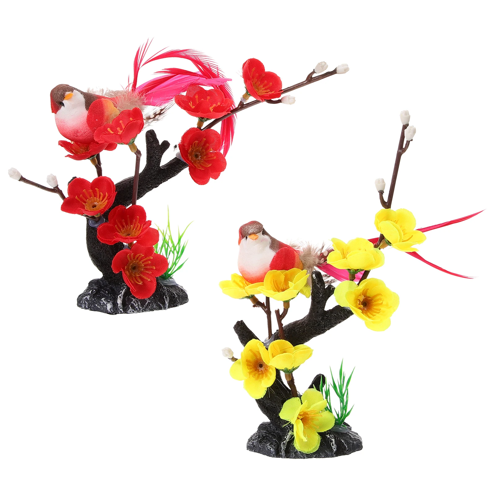 

2pcs Plum Blossom Decorations Sushi Platter Embossed Restaurant Flower Food Plate Fake Plants Indoor Japanese Dining Space
