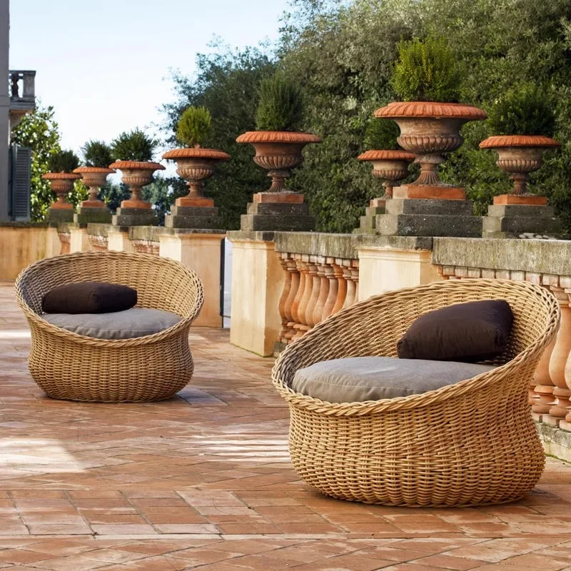 

Балконные уличные диваны из ротанга, ленивый отдых, проживание в семье, двор, садовые диваны, дизайн, уличная мебель для отдыха, Gartenstuhl Lshysf