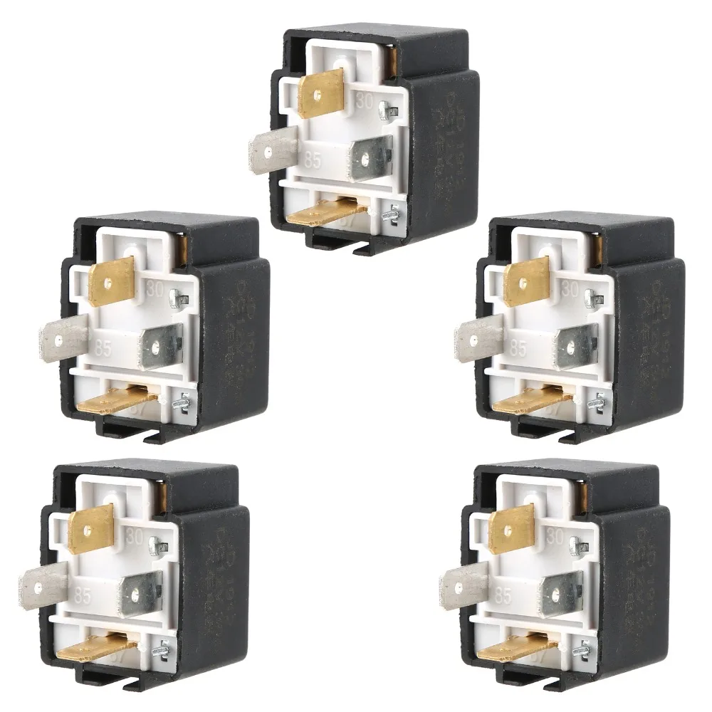 

5PCS Convenient Installation Waterproof Car Flasher Relay Fused Protection Black Flasher Relay Relay Box Lamp Accessory