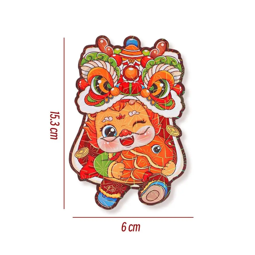 2024 New Year Packet Red Envelope Dragon Pattern Luck Money Bag Money Pocket Laser Best Wishes Red Pocket Celebration Party