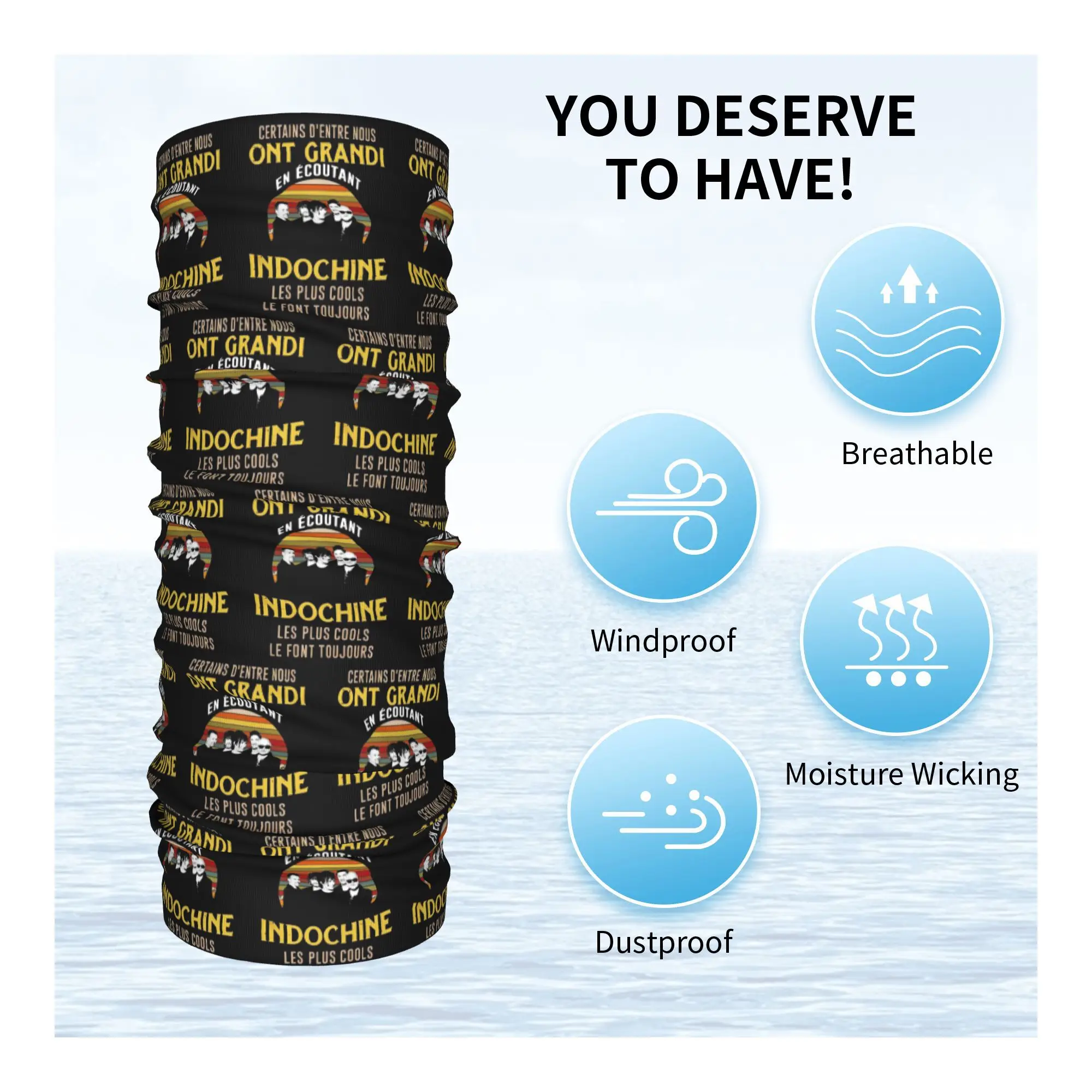 ベストオブインドシナバンドロゴ7 exselna ジャンルロックバンダナネックゲートルマスクスカーフ帽子乗馬男性女性大人洗える