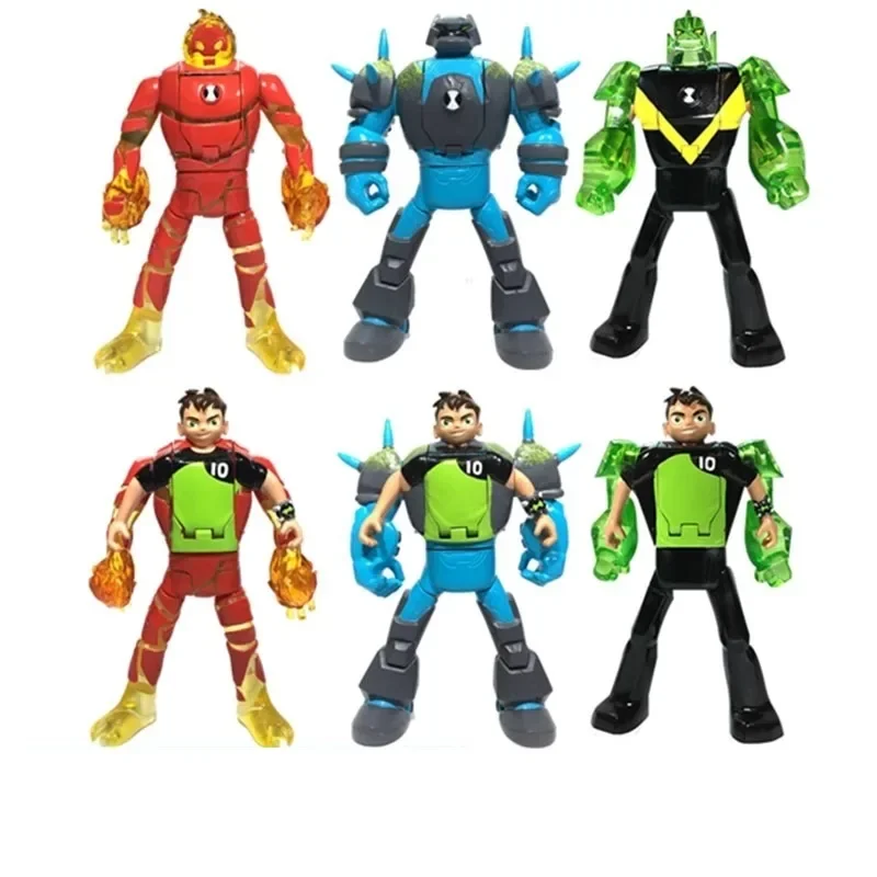 Anime Figure Ben10 Action Four Arms Articulation Deformation Diamondhead Tennyson Kids Aliens Model Toys Children Gifts