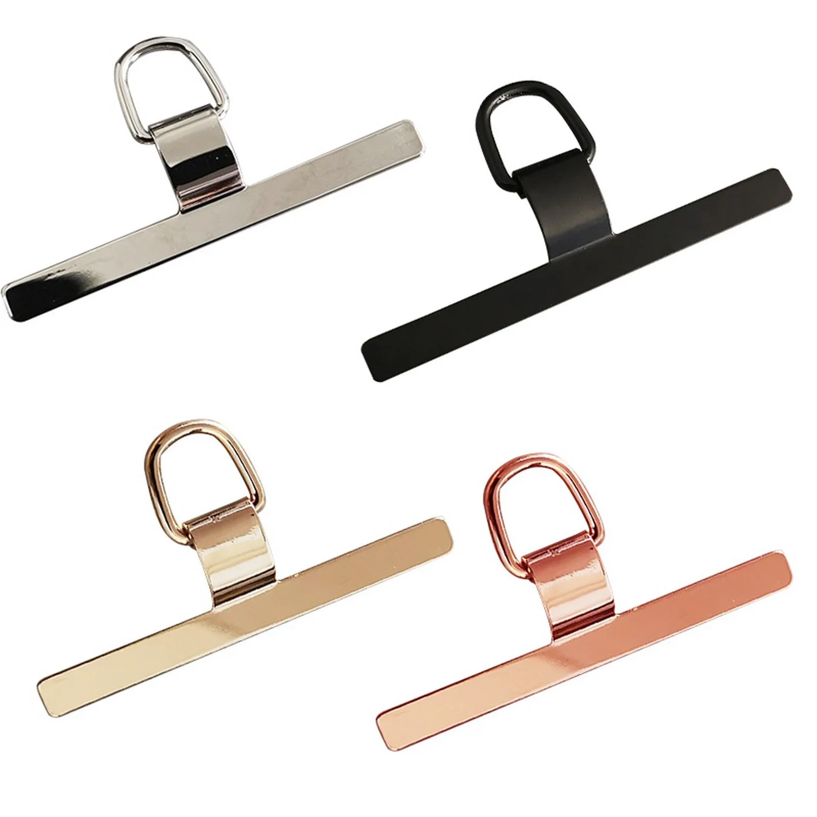 4/1PCS Ultra-thin Stainless Steel Phone Tether Patch Gasket Cellphone Strap Parts Replacement Lanyard Safety Connect Piece