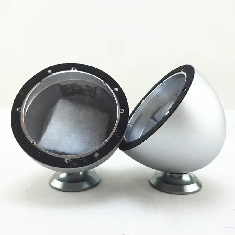 

Suitable for Car Audio Modification 3.5-inch Aluminum Midrange Speaker Base Installation 1 Pair of Silver Midrange Bracket