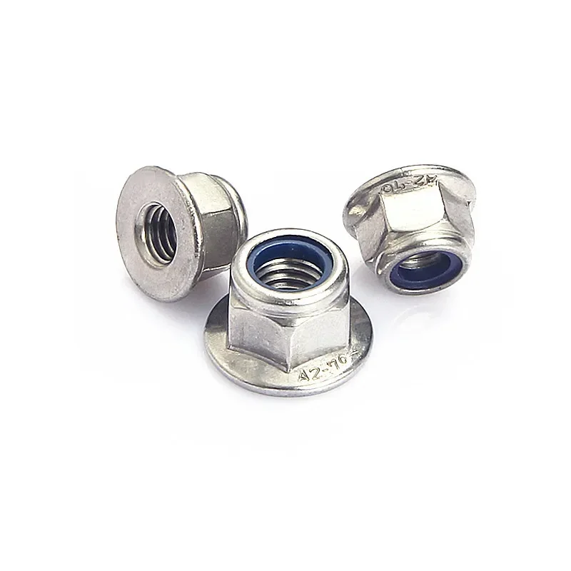 

304 stainless steel DIN6926 in stock nylon insert lock nuts