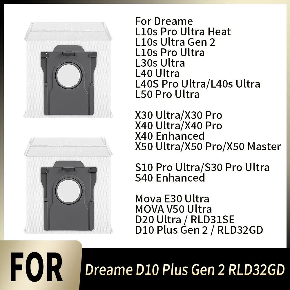 

For Dreame D10 Plus Gen 2/L10s Ultra Gen 2/L30s Ultra/X50/X40/X30 Ultra/L40 Ultra/S10/S30 Pro Ultra Vacuum Dust Bags Accessories