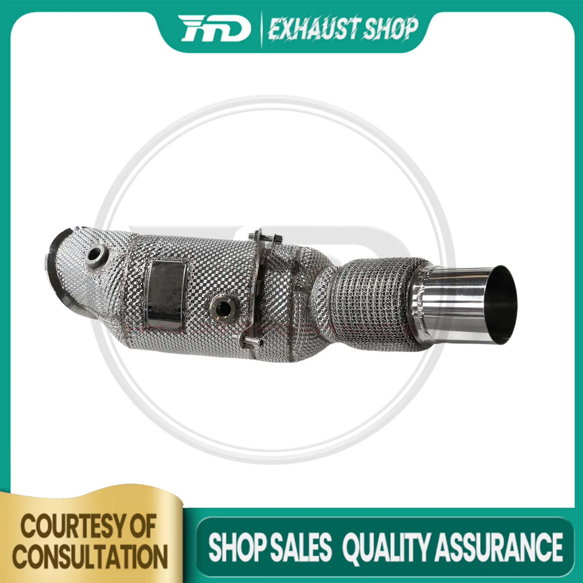 

Customizabled Downpipe For BMW 640I GT Stainless Steel Heat Shield Non-destructive Installation Exhaust System HMD