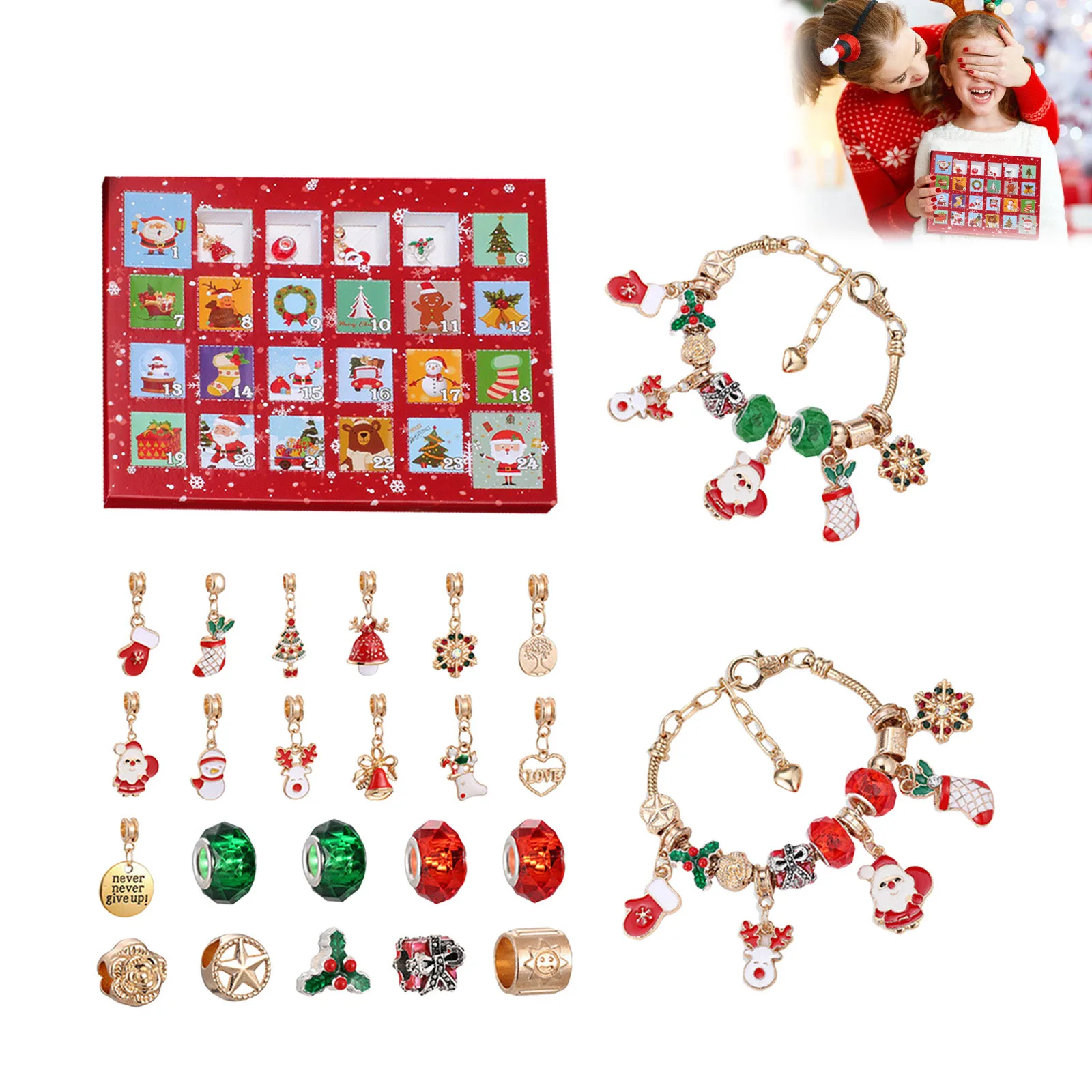 教室用10分砂時計 クリスマスアドベントカレンダー ブレスレット 2025 24電池式 屋外クリスマスライト タイマー付き