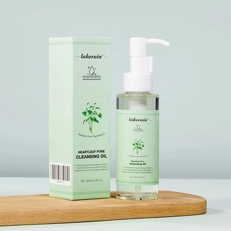 Houttuynia aceite de limpieza Cordata, aceite de limpieza suave refrescante, no irritante, elimina residuos de maquillaje, limpieza Facial