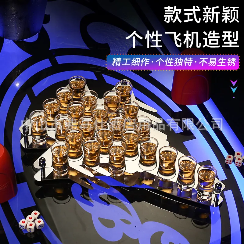 

Bar stainless steel bullet cup holder, foreign wine swallow B52 one shot bomber set 6 heads 12 heads