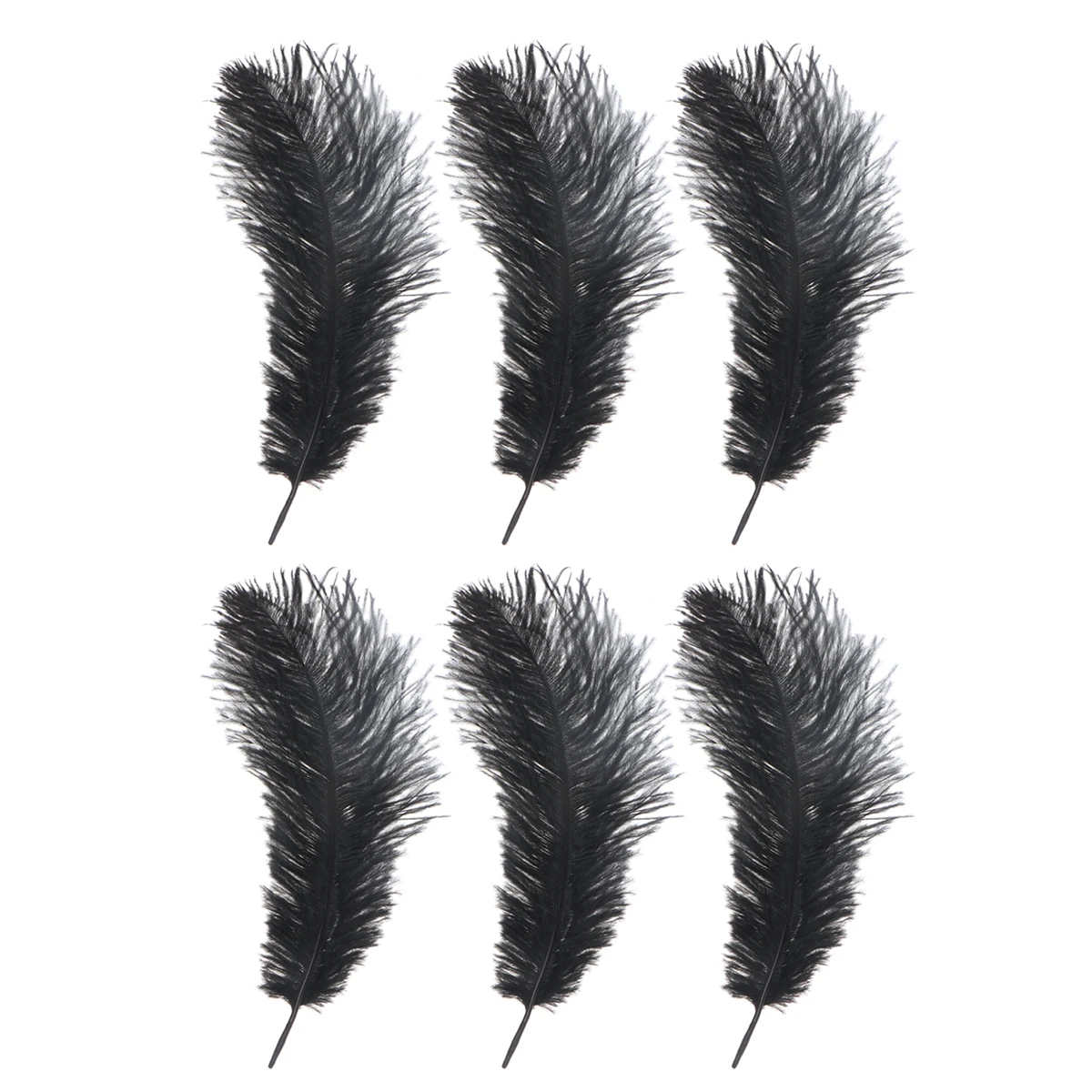 

6pcs Natural Ostrich Decorative Craft Wedding Home Party Decoration Accessories Event Mask Hat Floral