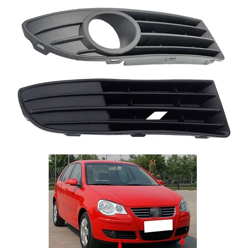 Auto Front Left Right Bumper Fog Light Lamp Grill for VW Polo 2006 2007 2008 2009 6Q0853665 6Q0853666