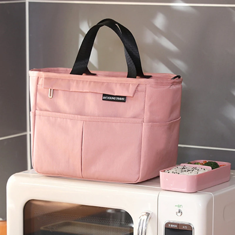 Borsa termica isolata scatola per il pranzo portatile borsa termica per alimenti da Picnic borsa a tracolla di grande capacità Bento per le donne