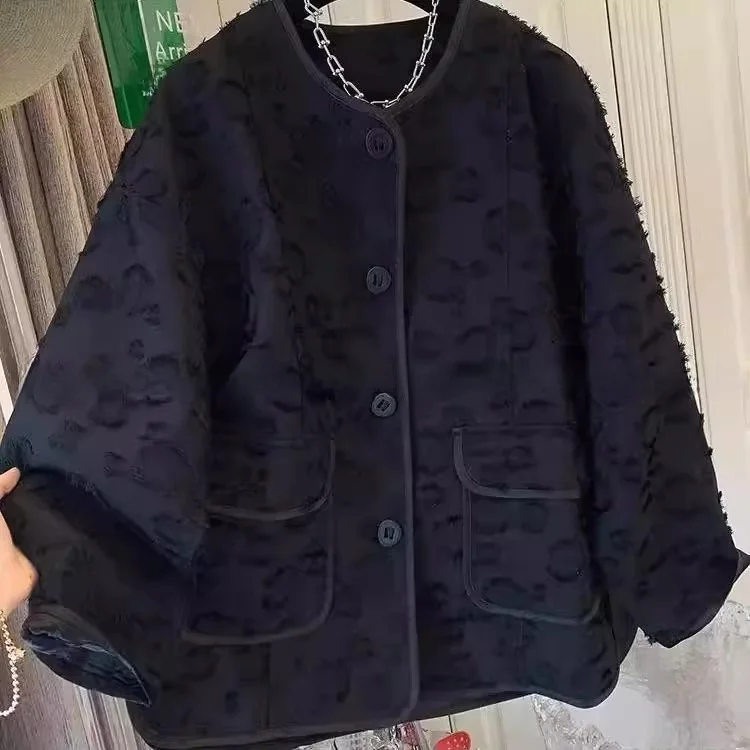 

Loose Men's Bla Jaet Autumn Winter plus Size 300 Pou Ancient Luxury Tassel Polyester Long Sve Coat for Men