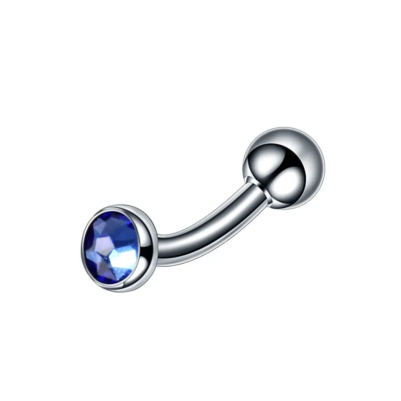 1Pc Titanium Internal Thread Eyebrow Ring Ball Tragus Helix Rook Earring Piercings Curved Banana Piercing Body Jewelry