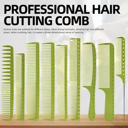 Pettini per parrucchieri da barbiere 9 pezzi pettine districante per capelli multifunzione graduato pettine antistatico per la cura dei capelli Hairstyling Set per stilista di trucco