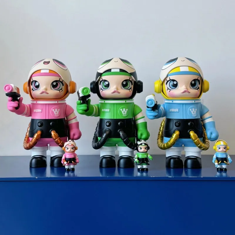 New Molly 400% Space Series Anime Peripheral Figures Figurine Pvc Decoration Cartoon Decor Toys Birthday Children Kawaii Gift