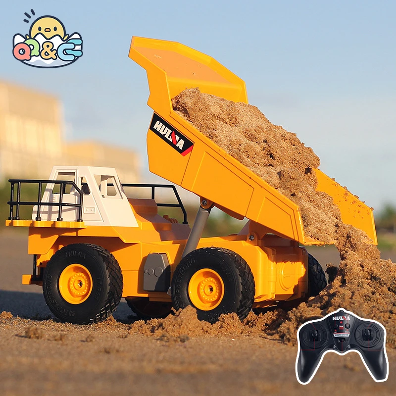 

Huina 1517 RC Dump Truck Dumper 1/24 Remote Control Alloy Tractor 2.4G 6Channels Engineering Toys Vehicle Children's Day Gifts