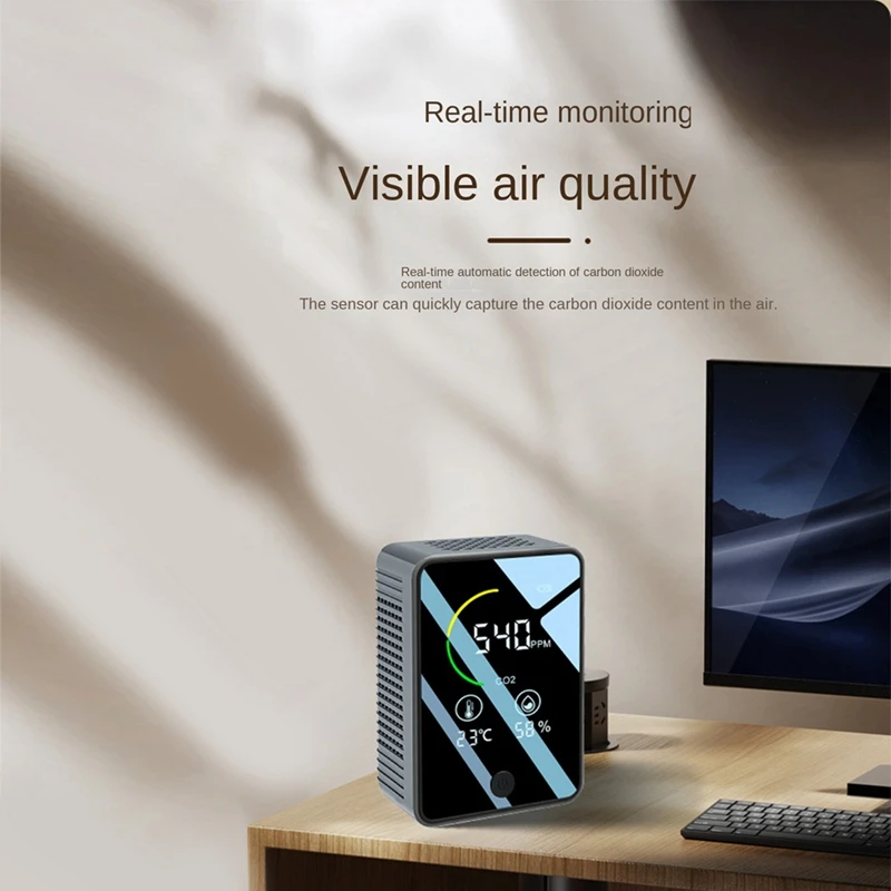 ポータブル赤外線放射検出器,温度および湿度モニター,家庭用,車用,3 in 1