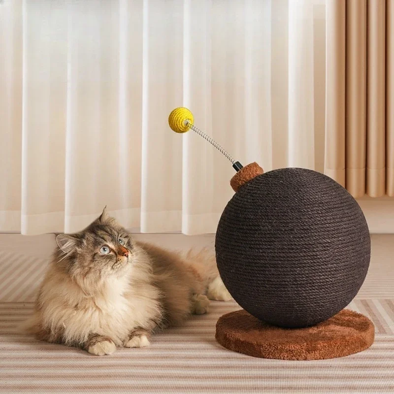 

Cat climbing frame cat scratching cricket ball column grinding claws hemp rope scratching ball resistant to scratching