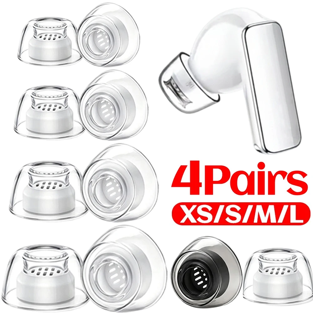 Crystal Silicone Earbuds for HUAWEI Freebuds Pro/ Pro2/ Pro3/Pro4/Pro5 Wireless Headphone Tips Anti-slip Anti-allergic Ear Plugs