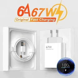 67W orijinal süper hızlı şarj 6A tipi C kablo Xiaomi 11 Lite 12 13T POCO F3 F4 X4 Redmi not 10S 11T 12 13 Mi Turbo şarj