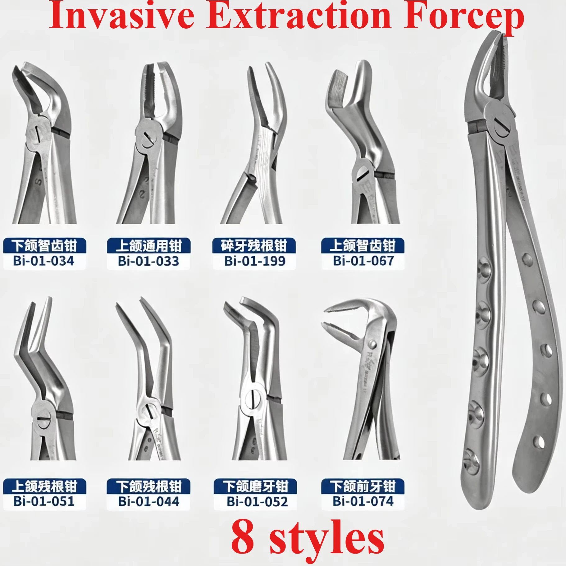1pc Dental Extraction Forceps Minimally Invasive Extraction Forceps Dentist Oral Orthodontic Residual Root Forceps Instruments