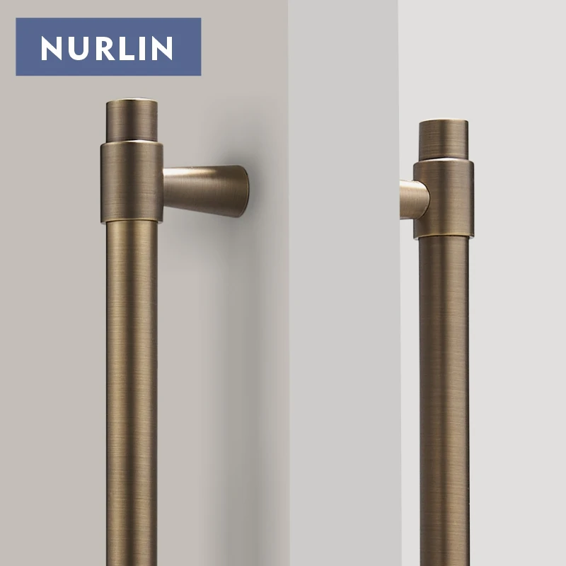 Nurlin Solid Brass Appliance Handle Dishwasher Refrigerator Entry Door and Interior Door Reversible Inside Outside Mounting