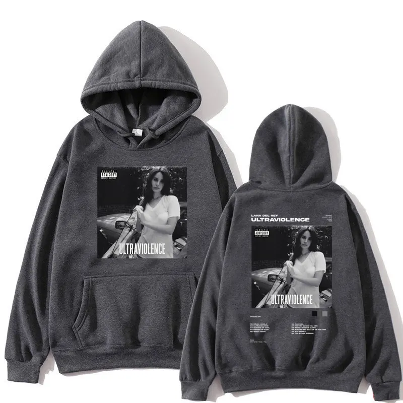 Singer Lana Del Rey Hoodies Ultraviolence Music Ablum Print Hoody Men Women Hip Hop Retro Long Sleeve hoodie Streetwear Pullover