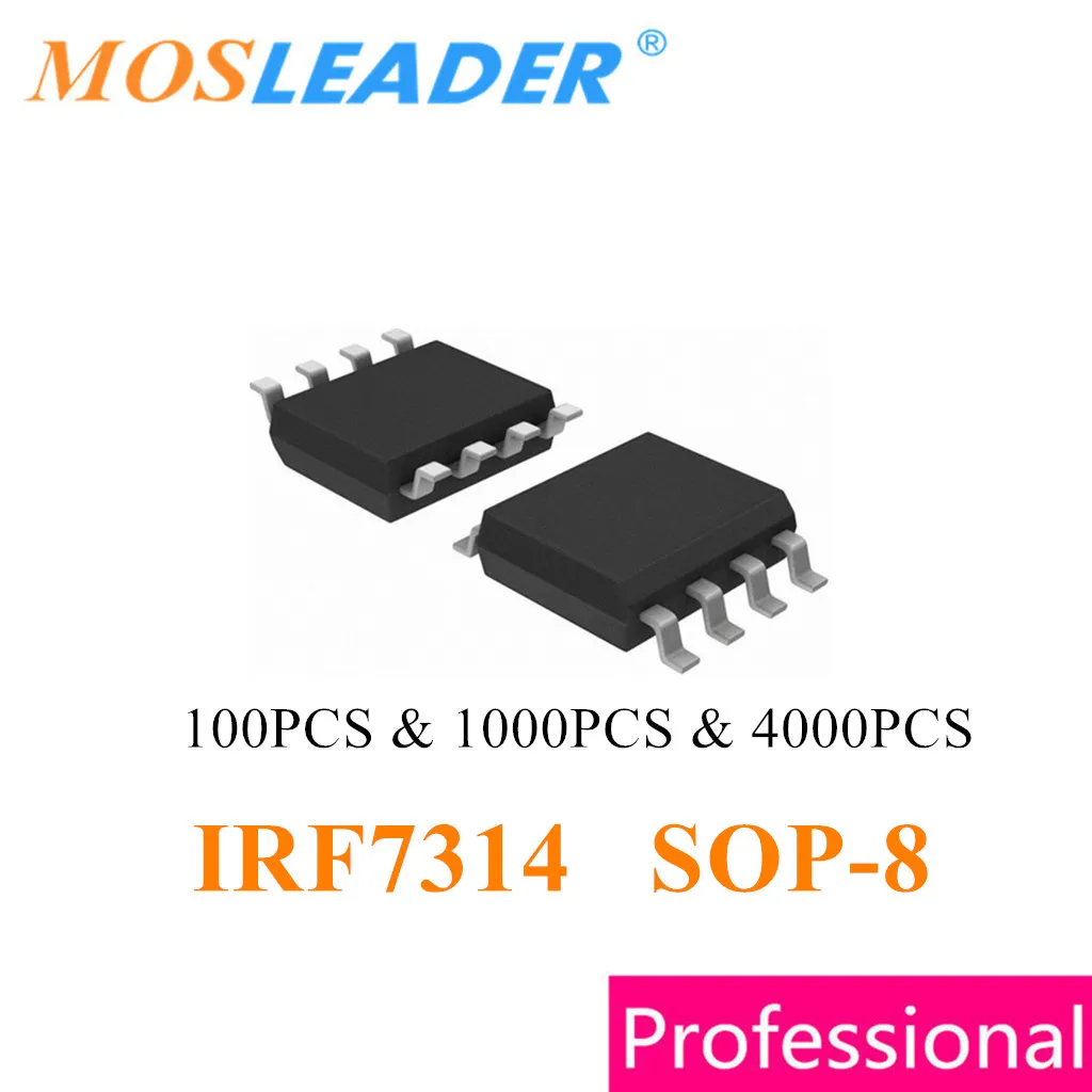 Mosleader IRF7314 SOP8 100PCS 1000PCS 4000PCS -20V Dual P-Channel 7314 IRF7314TRPBF IRF7314PBF IRF7314TR Chinese High quality