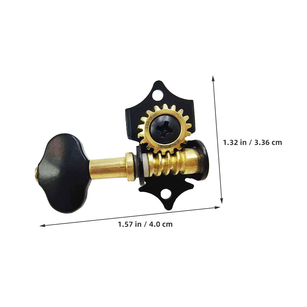 1 مجموعة أوتاد ضبط القيثارة 2R2L الذهب الأسود 1:19 نسبة آلة رؤساء ل 4-سلسلة الغيتار باس القيثارة موالف الصوتية