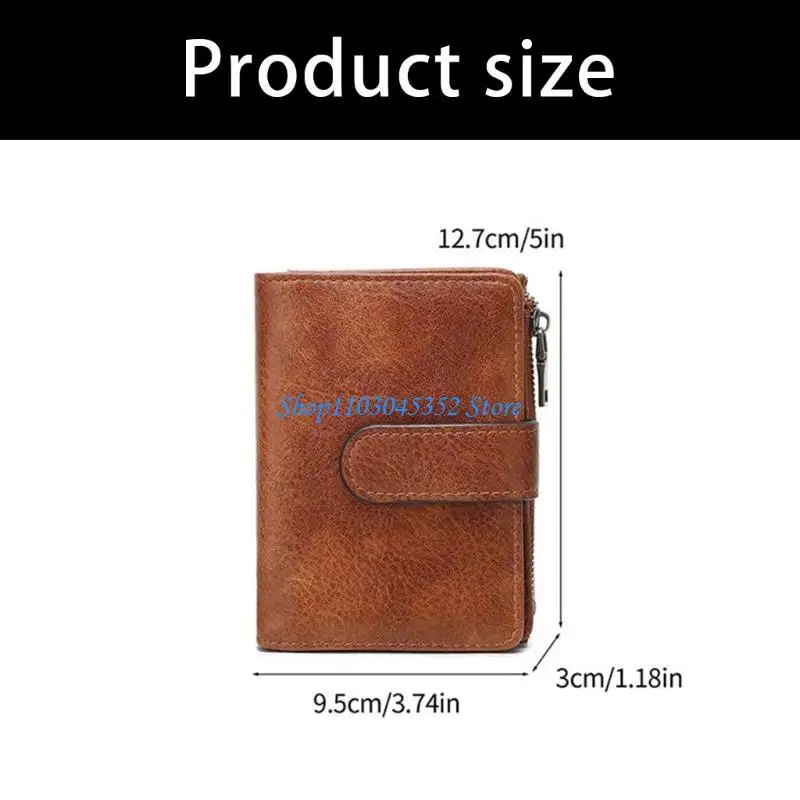 محفظة قصيرة الحجم بحجم صغير للسفر، مقصورات متعددة، محفظة عملات معدنية من جلد البولي يوريثان، إكسسوار نسائي