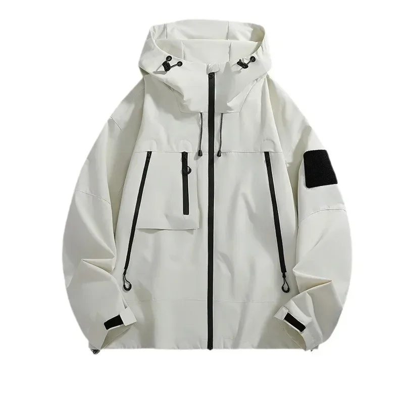 

Мужская уличная куртка, весна-осень, толстовка в американском стиле, свободный комплект на липучке для пары, функциональное модное пальто, мужская ветровка