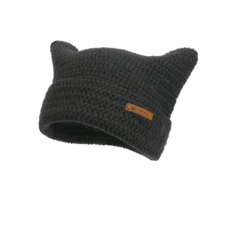 الرجال والنساء للجنسين اليد هوك مخطط الجوف القط الأذن محبوك قبعة الخريف والشتاء سدادات حماية الأذن الدافئة K2y الشارع البلوز متعة قبعة #3