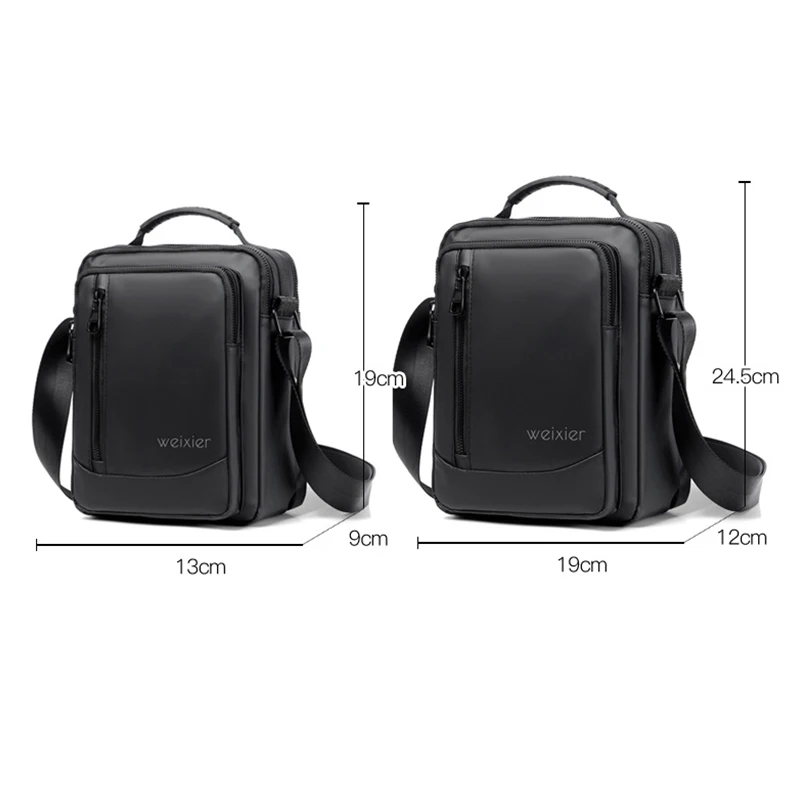 Mens Crossbody Bag Leisure Anti Splash Shoulder Bag Business Messenger Bag Large Capacity Outdoor Waterproof Storage Handbag