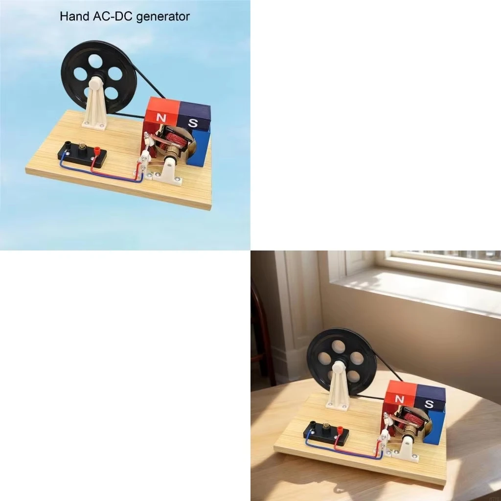 الفيزياء مولد مكرنك اليد أداة تدريس توليد الكهرباء نموذج 1 بيع
