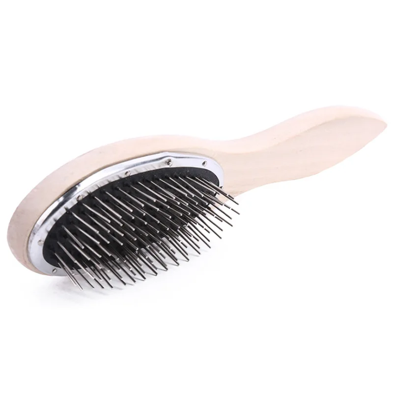Wooden Hair Brush Hair Parting Comb Hair Brush for Wigs Anti Static Steel Comb for Tangle Hair Extensions Training image 3