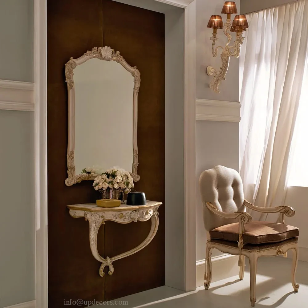 

Luxury Ornate Carved Italian Wall Mirror Decoration Wall Modern Home - up Decors