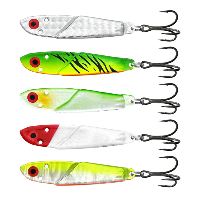 1 Stück VIB Metall-Softköder 3D-Fischform Ufer-Trolling Dreifachhaken-Köder Slow-Trolling-Köder Salzwasser-Angelausrüstung