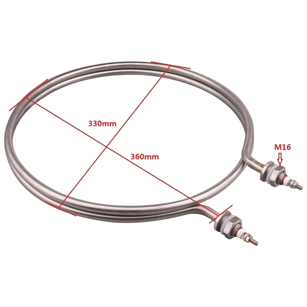 Electric Immersion Water Heating Element 220v 3kw Double Round Type DERNORD  M16  SUS304 Heater for Tank High-power