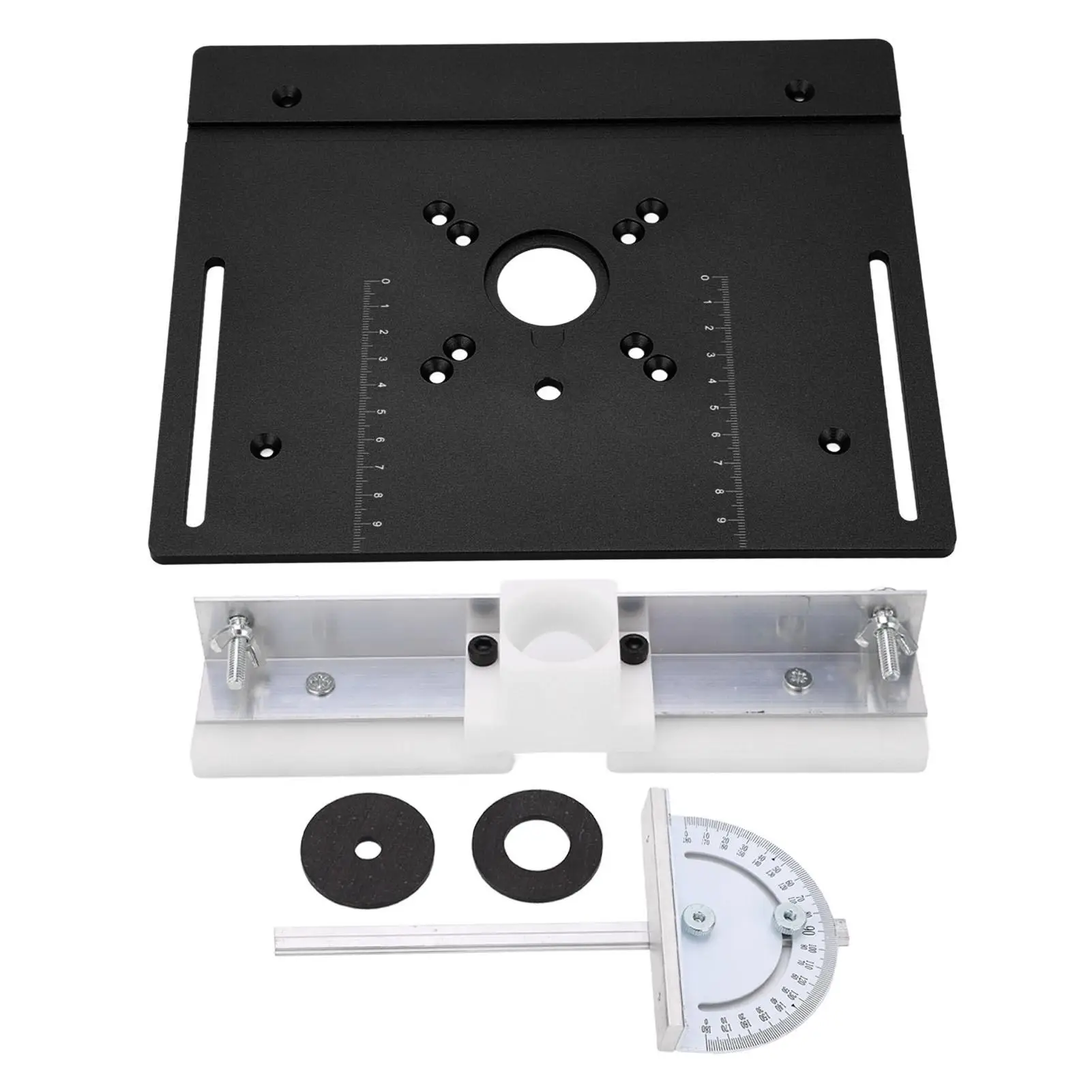 

Aluminum Alloy C8 Router Table Insert Plate for Wood Milling & Engraving - Trimming Machine Auxiliary Tool