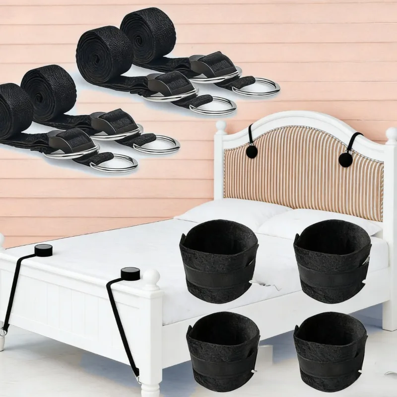 

4pcs Reusable Plush Bed Strap Set with 4 Adjustable Fabric Fasteners for Mattress Replacement Parts 27 Different Scenarios Gift