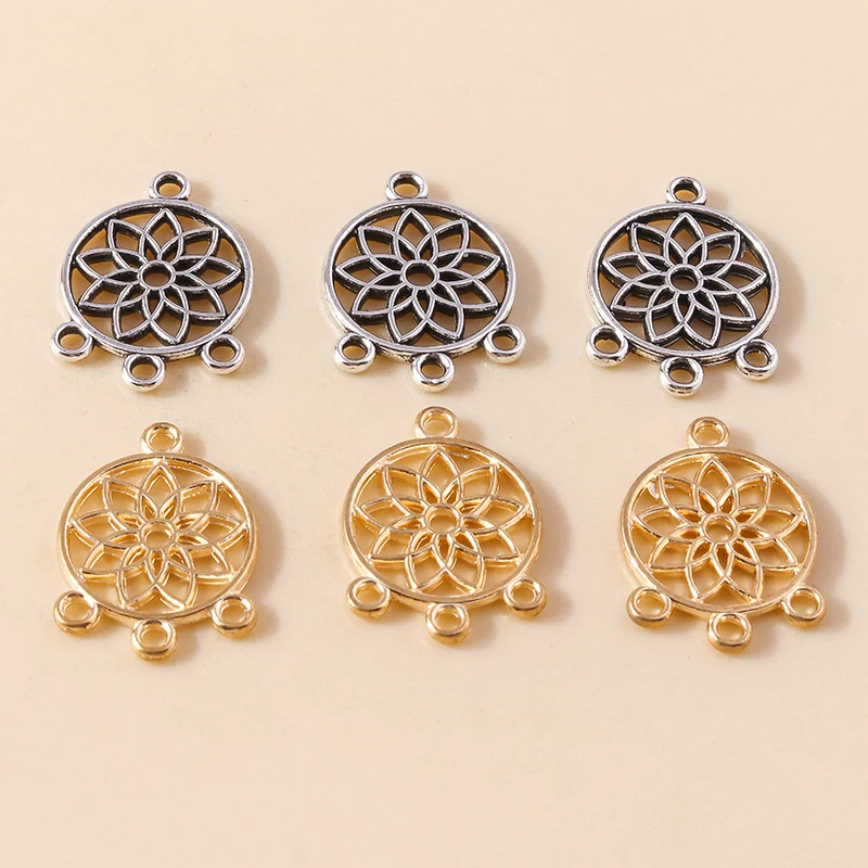 Leslie 30 Stück 13*18mm Charms Native Traumfänger-Verbinder-Anhänger für DIY Handgemachte Vintage-Schmuckherstellung Zubehör – Detail 4