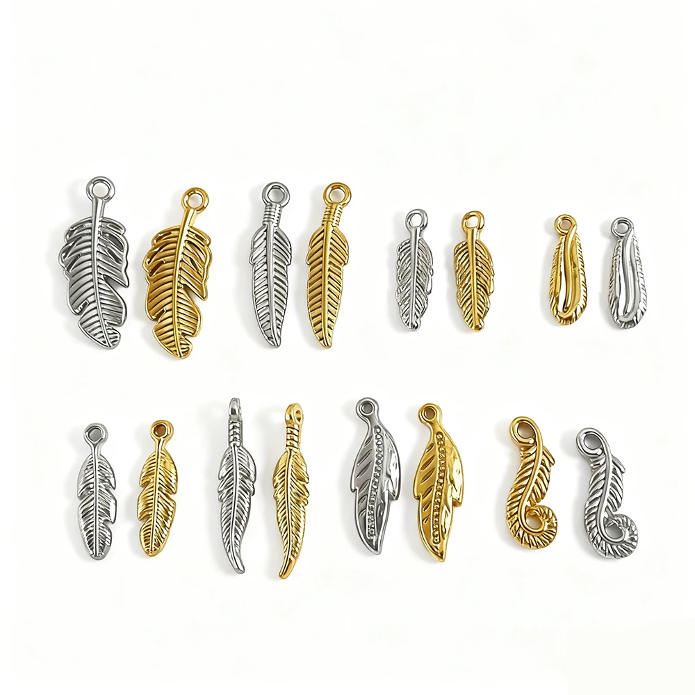 

Сердечный дизайн 50 шт. кулон для ожерелья/подвески из нержавеющей стали/форма пера/фурнитура и компоненты для ювелирных изделий/ручная работа # 195547