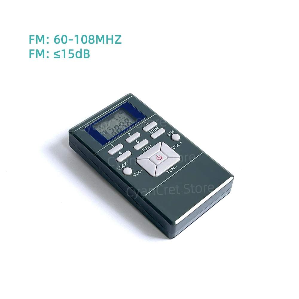 Portable Radio Mini Pocket FM Digital Display Stereo Receiver LCD Screen High sensitivity Support  Earphone  AAA Battery