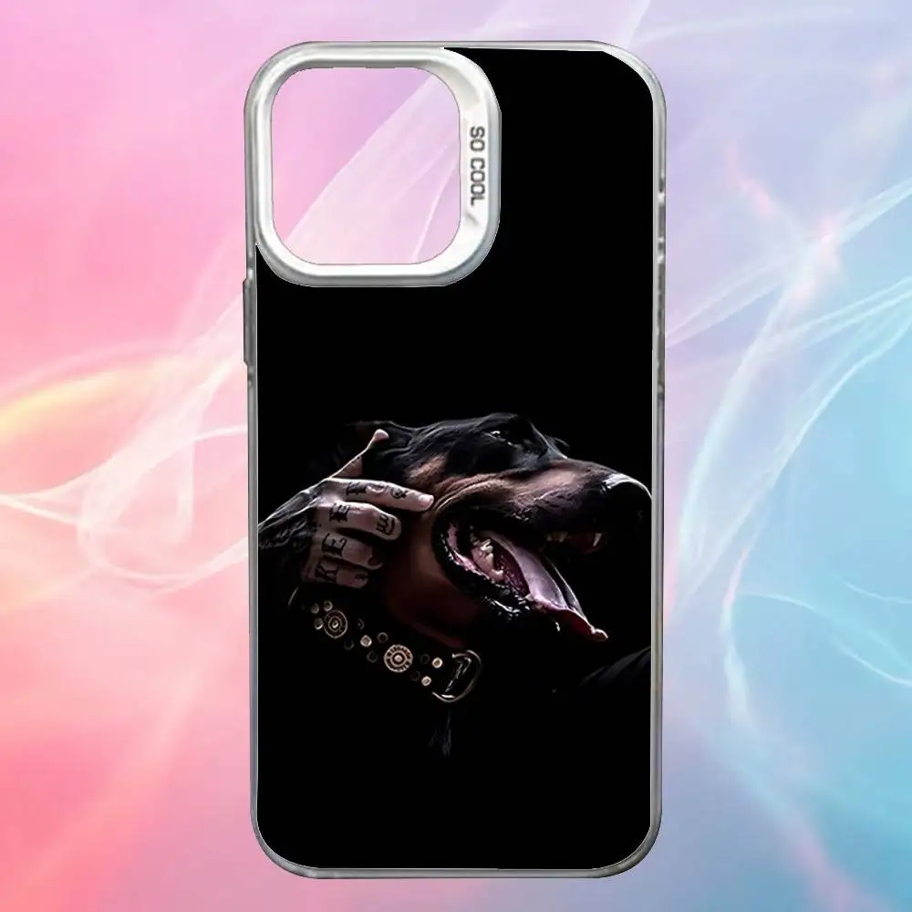 Etui na telefon z psem rasy doberman dla iPhone'a 17, 16, 15, 14, 13, 12, X, 8, Pro, Max, Plus, SE4, Air, Mini, białe, IMD, HD, matowe