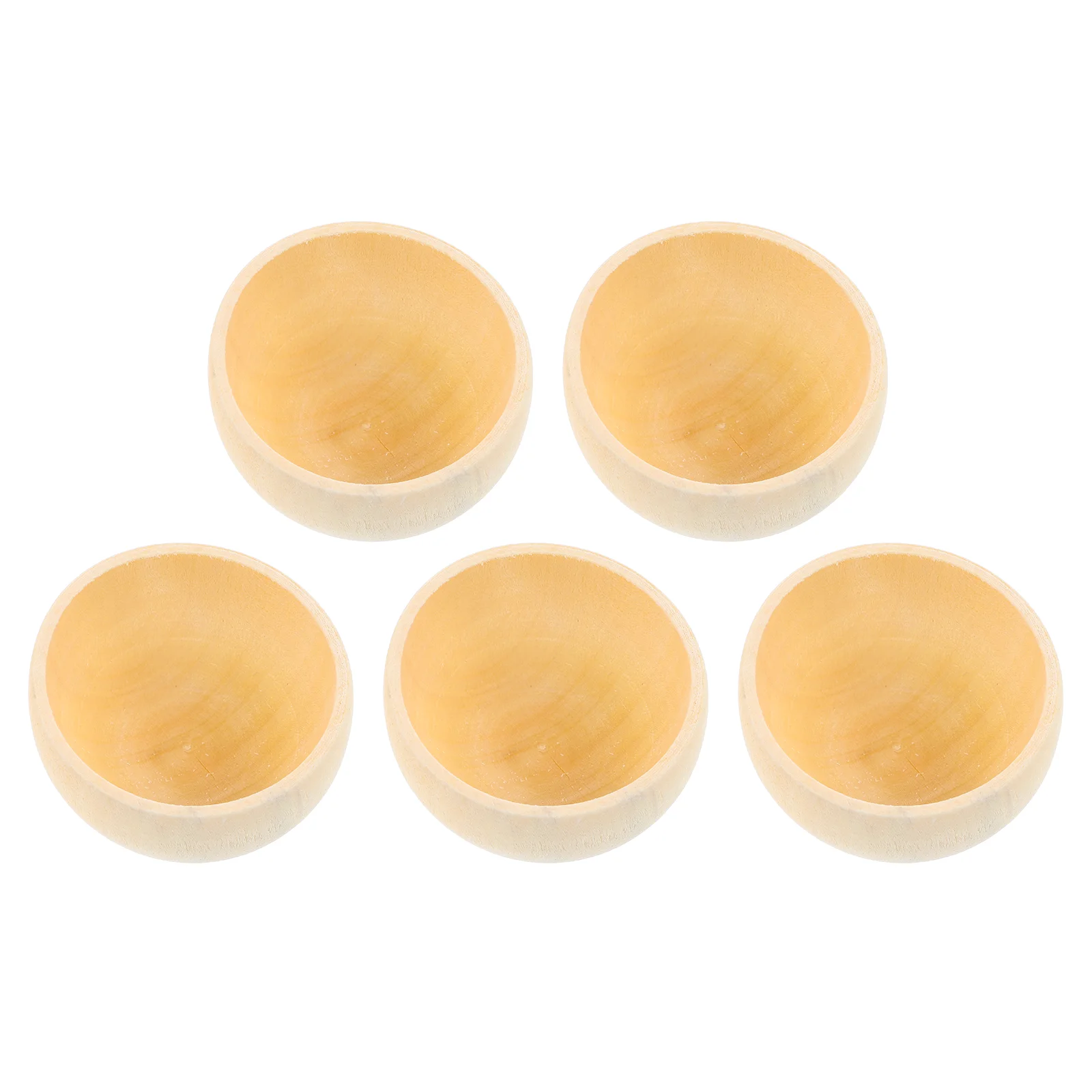 

5 pcs Children DIY Wooden Bowls Unfinished Small Bowls Unpainted Wooden Bowls Wood Crafts Bowls unfinished wood bowls