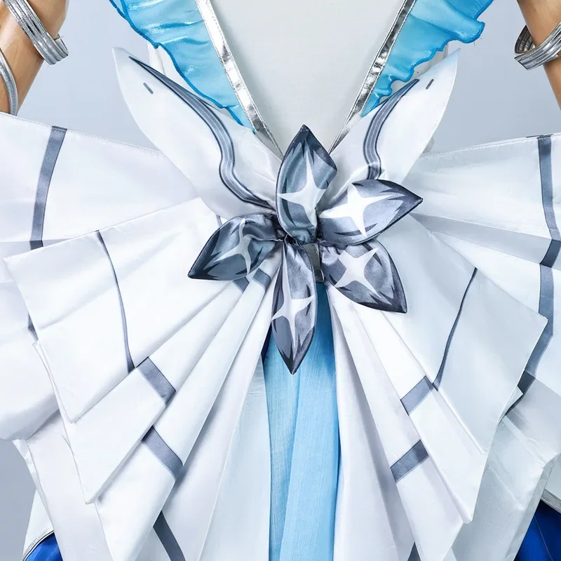 ZA01 Wuthering Waves Game The Shorekeeper Cosplay Costume Women Role Play Sexy Cute Blue Dress Uniform Wig Outfit Halloween Za0@