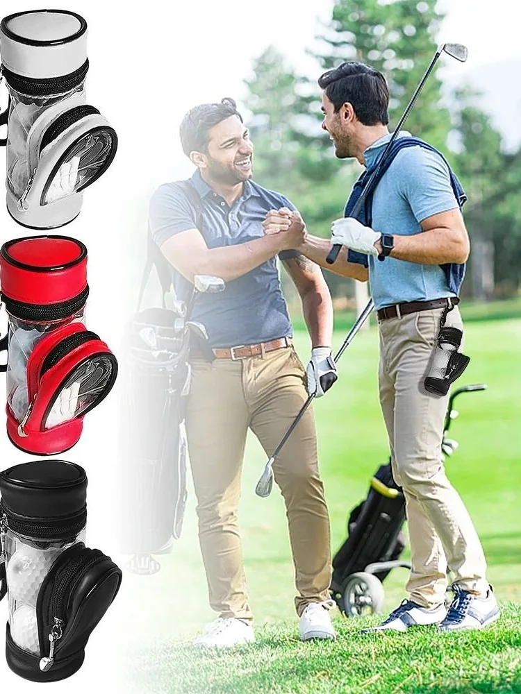 Sac de taille Portable pour balle de Golf, peut contenir 3 balles, sac de rangement étanche pour balle de Golf, Mini avec Clip de ceinture pivotant